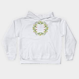 Flower wreath circle Kids Hoodie